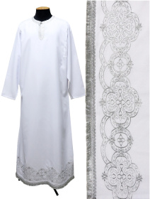 Подризник, габардин, вышивка, (ажурный узор) 54/150