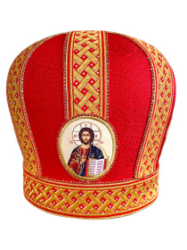 Митра парча, Галун   (красный с золотом) 58р