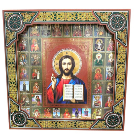 Спаситель  (багетная рамка, подарочная коробка) 26/26см