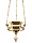 Лампада подвесная ↕55см ↑13см Ø8см Позолота Греция 