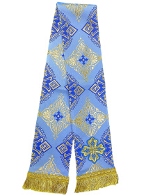 Закладка для Евангелия, парча (голубая)  11/100 см