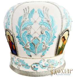 Митра, бархат (вышивка голубая) 59р