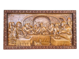 ТАЙНАЯ ВЕЧЕРЯ (резьба) 28/51см Ольха