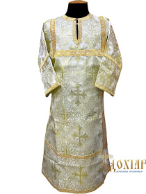 Стихарь детский, парча Индонезия (молочный) 130 см