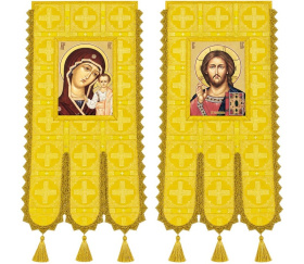 Хоругви тканевые, парча Т (иконы на холсте) 50/120