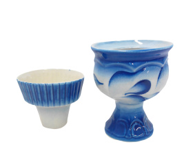 ЛАМПАДА Настольная Гжель со стаканом Кубок ↕11см ↔7см