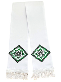 Закладка для Евангелия ( габардин,зеленая вышивка) 10/140