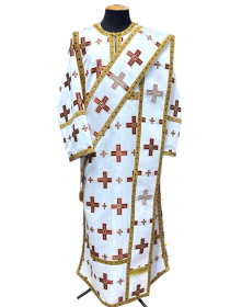 Комплект протодиакона, парча  (стихарь+орарь+поручи) 54/150