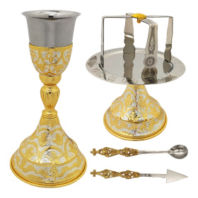 ЕВХАРИСТИЧЕСКИЙ НАБОР 300мл Никель Позолота Греция (111GS)