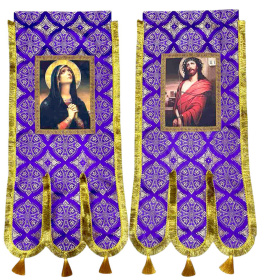 Хоругви тканевые, парча Т (иконы на холсте) 50/120 см