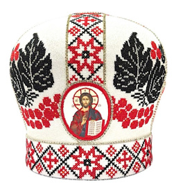 Митра иерейская вышивка на парче  (калина) 55р