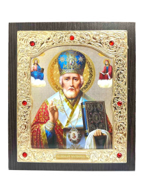 НИКОЛАЙ ЧУДОТВОРЕЦ ↕20см ↔18см ДСП Литография 21-Д-27