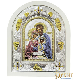 Серебряная икона Святое Семейство (MA/E3105/WH-AX) 30/38см
