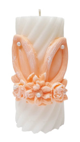 Свеча ДЕКОРАТИВНАЯ ПАСХАЛЬНАЯ "УШКИ" ↕ 10см Парафин