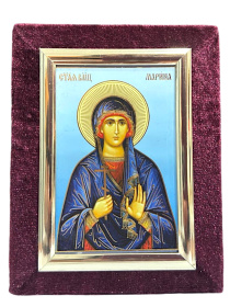 Икона бархат св. вмц. Марина  9/12 см