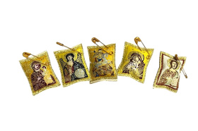 Ладанка текстиль (икона, на булавке)