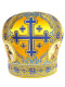 Митра парча Греция (желто-синяя)  59,5р