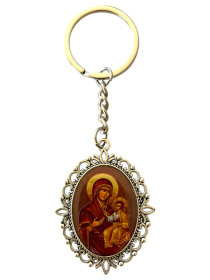 БРЕЛОК металический с иконкой 4/5 см