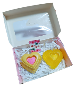 Мыло ручной работы набор "Сердечка" 2шт