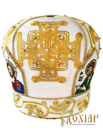 Митра белая, Крест ПЦУ (вышивка) 57,5р.