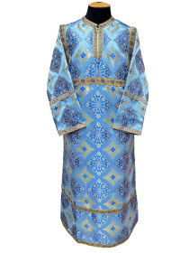 Стихарь, парча Турция (голубой) 140 см длина