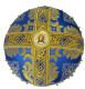 Митра парча  (синяя с золотом) 58 р