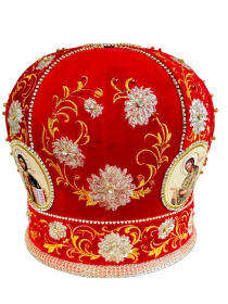 Митра, бархат ( вышивка хризантемы) 59р