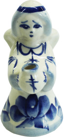 Подсвечник АНГЕЛ Гжель ↕11см