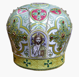 Митра парча Греция (иверский крест) 60 р