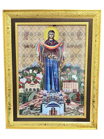 Икона Божией Матери «Покрова» (багетная рамка) 40/50см