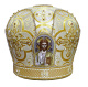 Митра парча Греция (молочная с золотом) 60 р