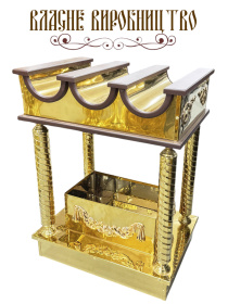 ЯЩИК СВЕЧНОЙ на 3 отдела с огарочницею  в84/д64/ш45см  МДФ Булат