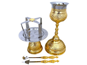 ЕВХАРИСТИЧЕСКИЙ НАБОР  Латунь Греция (ПОЗОЛОТА) 200мл(110G)