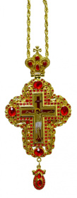 Крест наперсный наградной  (красный) №3