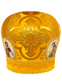 Митра парча Греция (желтая с золотом) 58,5р