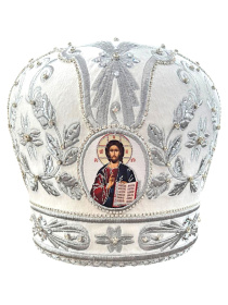 Митра, бархат (вышивка розочка) 57р